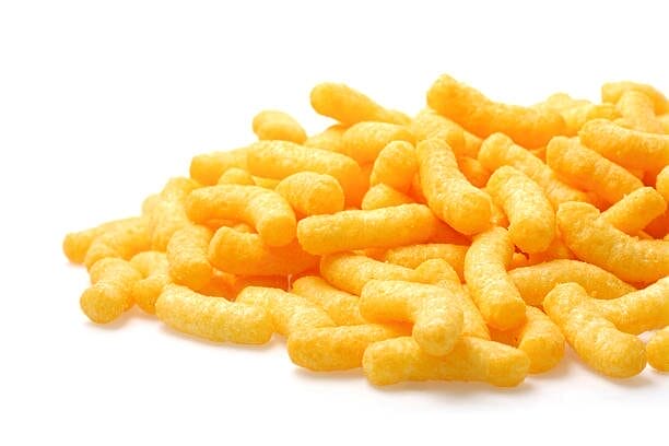 A bunch of Cheese Doodles