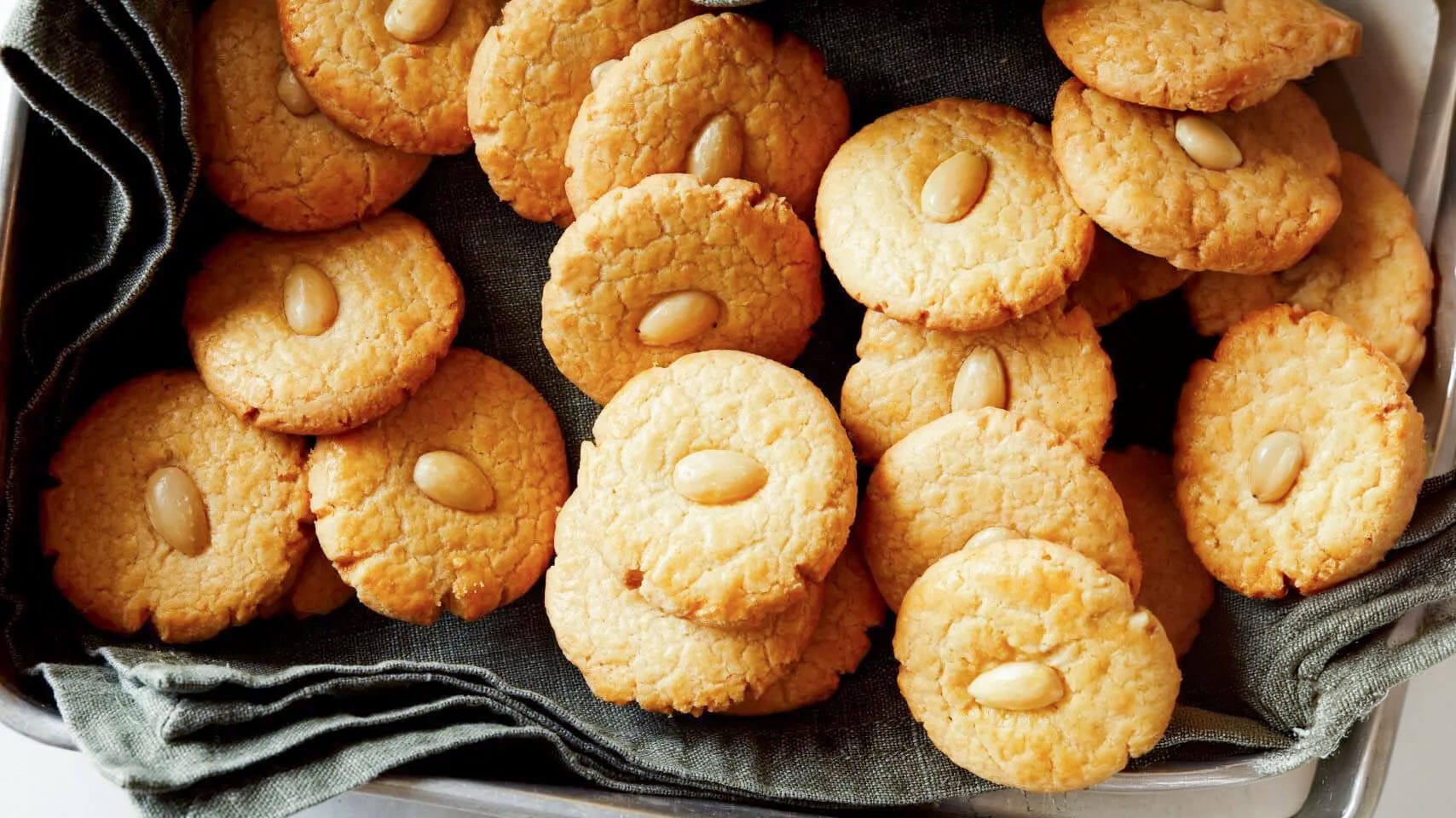 A basket of Almond Cookies