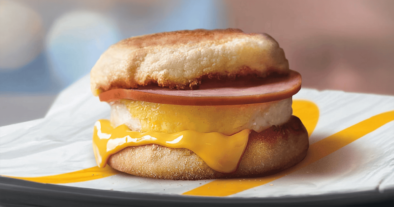 Egg McMuffin Sandwich on a table