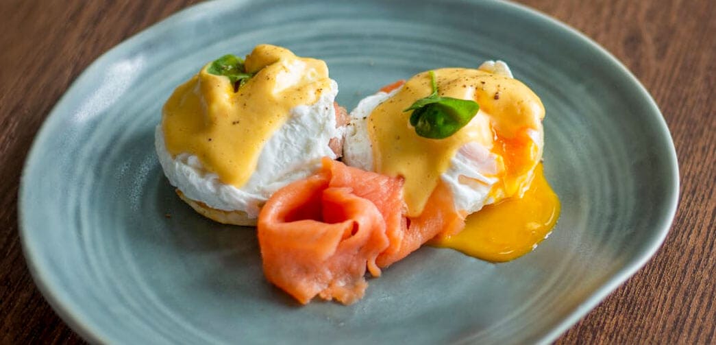 Eggs Benedict on a plate