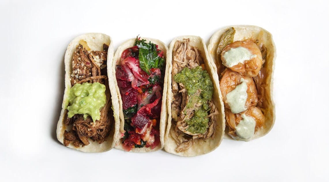 An assortment of Tacos