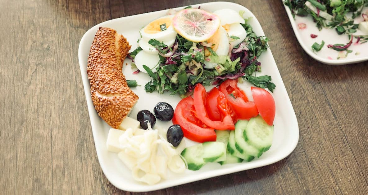 Organic breakfast plate