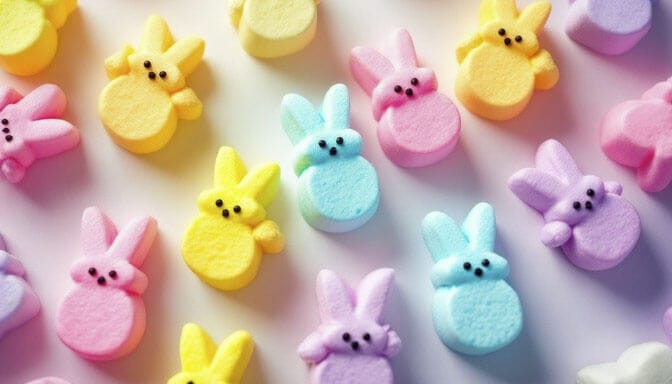 Multi colored marshmallow peeps