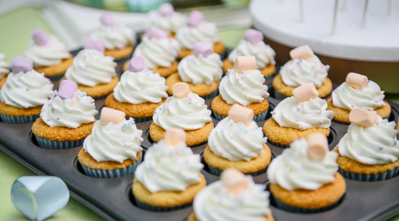 two dozen cupcakes.