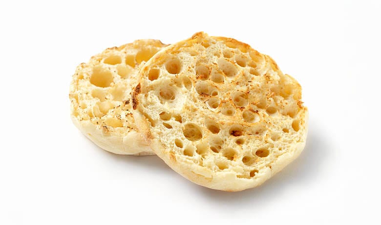 English muffin opened up